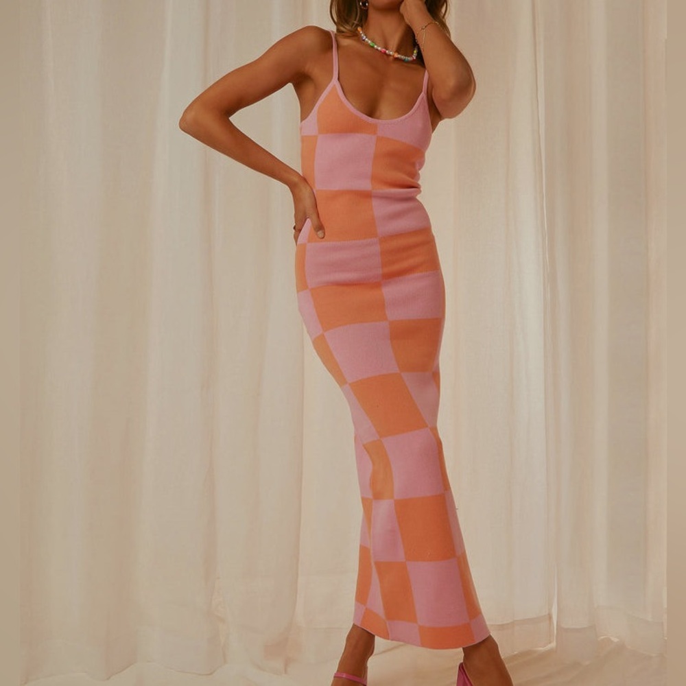 Peppermayo Cali Sweetheart Knit Maxi Dress - Size S/M